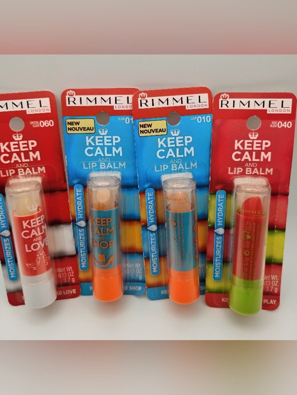 Rimmel London Keep Calm Lip Balm Bundle Of 4
